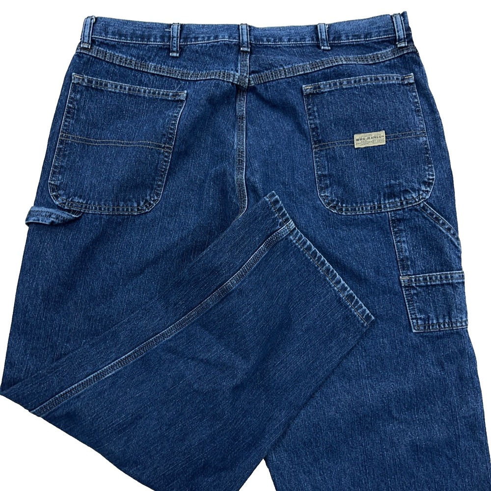 Vintage Wrangler Carpenter Jeans Men 38x30 Dungaree Baggy Skate Work Wear Loop V